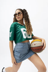 Go Devil Varsity Crop Jersey - Green 66