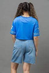 Go Devil 66 Printed Varsity Crop Jersey For Women