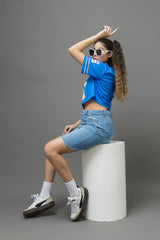 Go Devil 66 Printed Varsity Crop Jersey For Women