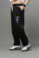 Go Devil Black Joggers For Women's