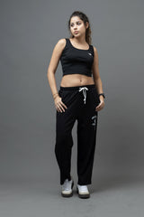 Go Devil Black Casual Fit Crop Top For Women's