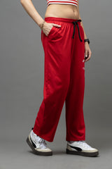 Go Devil Red Joggers For Women's