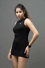 Go Devil Women's Black Bodycon Dress – Sleeveless Mini Dress