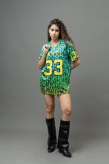 Go Devil ANGEL 33 Women's Cotton Multicolor Oversized Jersey Tee