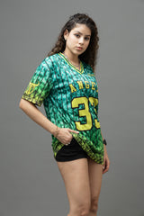 Go Devil ANGEL 33 Women's Cotton Multicolor Oversized Jersey Tee