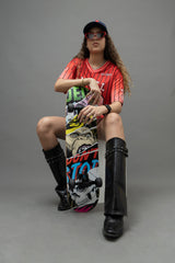 Go Devil ANGEL 33 Pinstripe Jersey Tee – Fire Red Edition