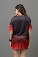 Go Devil ANGEL 33 Ombre Pinstripe Jersey Tee – Black & Red Fade Edition
