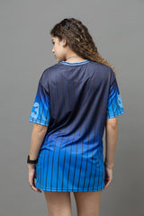 Go Devil ANGEL 33 Ombre Pinstripe Jersey Tee – Black & Blue Fade Edition