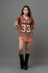 Go Devil ANGEL 33 Ombre Jersey Tee – Burnt Orange Sunset Edition