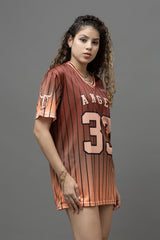 Go Devil ANGEL 33 Ombre Jersey Tee – Burnt Orange Sunset Edition