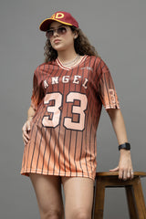 Go Devil ANGEL 33 Ombre Jersey Tee – Burnt Orange Sunset Edition
