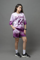 Go Devil 66 Printed Polyester Purple Co-ord Set for Women's