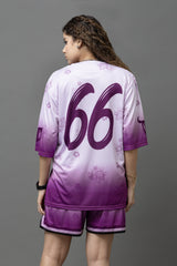 Go Devil 66 Printed Polyester Purple Co-ord Set for Women's