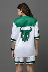 Go Devil Printed White & Green Sports wear For Women's