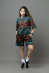 Go Devil Printed Multicolor Co-Ord Set For Women's