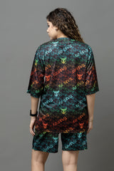 Go Devil Printed Multicolor Co-Ord Set For Women's