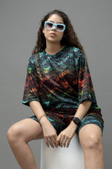 Go Devil Printed Multicolor Co-Ord Set For Women's