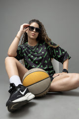 Go Devil Printed Black Co-Ord Set For Women's