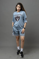 Go Devil Printed Grey Co-Ord Set For Women's