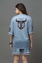 Go Devil Printed Grey Co-Ord Set For Women's