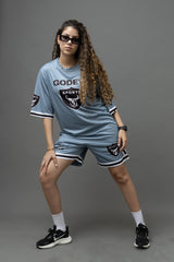 Go Devil Printed Grey Co-Ord Set For Women's