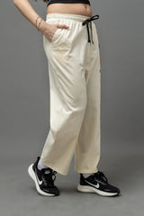 Go Devil Light Cream Joggers For Women's