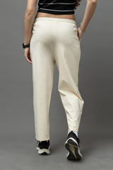 Go Devil Light Cream Joggers For Women's