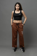 Go Devil Chocolate Brown Joggers For Women's