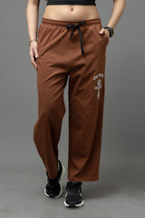 Go Devil Chocolate Brown Joggers For Women's