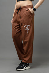 Go Devil Chocolate Brown Joggers For Women's