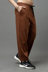 Go Devil Chocolate Brown Joggers For Women's