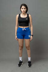 Go Devil Blue 66 Logo Drawstring Shorts For Women's