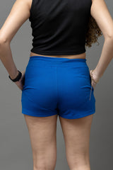 Go Devil Blue 66 Logo Drawstring Shorts For Women's