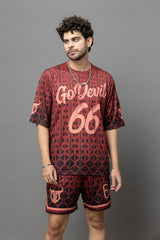 Go Devil 66 Printed Oversized Co-Ord Set For Men