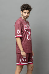 Go Devil 66 In White Printed Graphic Oversized Co-Ord Set For Men