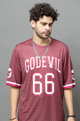 Go Devil 66 In White Printed Graphic Oversized Co-Ord Set For Men