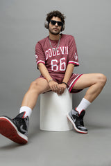 Go Devil 66 In White Printed Graphic Oversized Co-Ord Set For Men