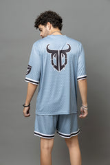 Go Devil 66 Printed Grey Graphic Oversized Co-Ord Set For Men
