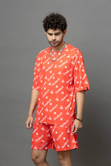 Go Devil Printed Oversized Co-Ord Set For Men