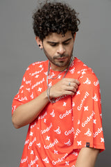 Go Devil Printed Oversized Co-Ord Set For Men