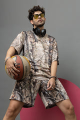 Go Devil Leaves Printed Oversized Co-Ord Set For Men
