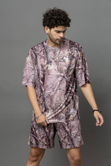 Go Devil Leaves Printed Oversized Co-Ord Set For Men