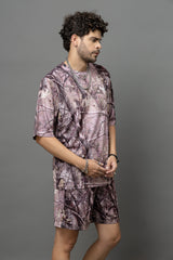 Go Devil Leaves Printed Oversized Co-Ord Set For Men
