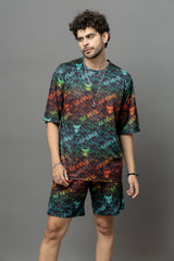 Go Devil Printed Multicolor Co-Ord Set For Men