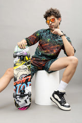 Go Devil Printed Multicolor Co-Ord Set For Men