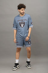 Go Devil Printed Grey Co-Ord Set For Men