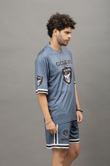 Go Devil Printed Grey Co-Ord Set For Men