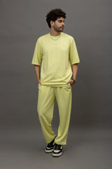 Go Devil Yellow T-Shirt With Pant Co-Ord Set For Men