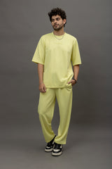Go Devil Yellow T-Shirt With Pant Co-Ord Set For Men