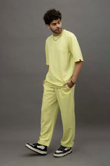 Go Devil Yellow T-Shirt With Pant Co-Ord Set For Men